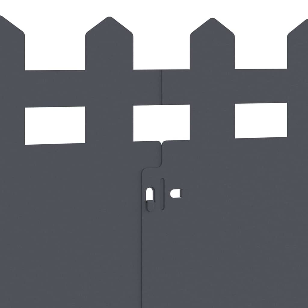 Rasenkanten 10 pcs Anthrazit 103 x 0,05 x 22 cm Stahl