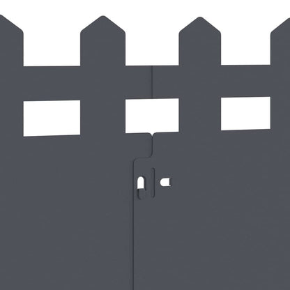 Rasenkanten 10 pcs Anthrazit 103 x 0,05 x 22 cm Stahl