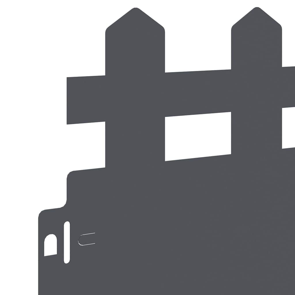 Rasenkanten 30 pcs Anthrazit 103 x 0,05 x 22 cm Stahl