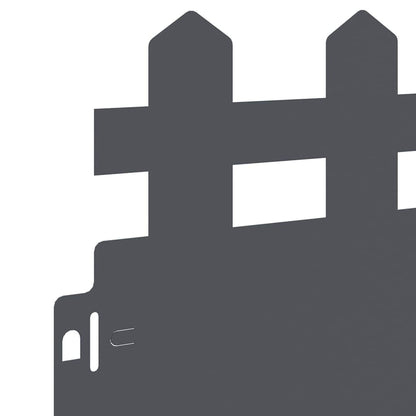 Rasenkanten 30 pcs Anthrazit 103 x 0,05 x 22 cm Stahl