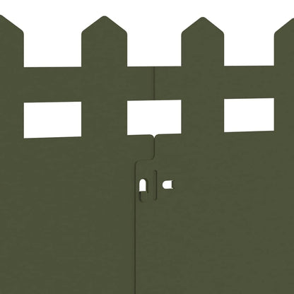 Rasenkanten 10 pcs Olive Grün 103 x 0,05 x 22 cm Stahl