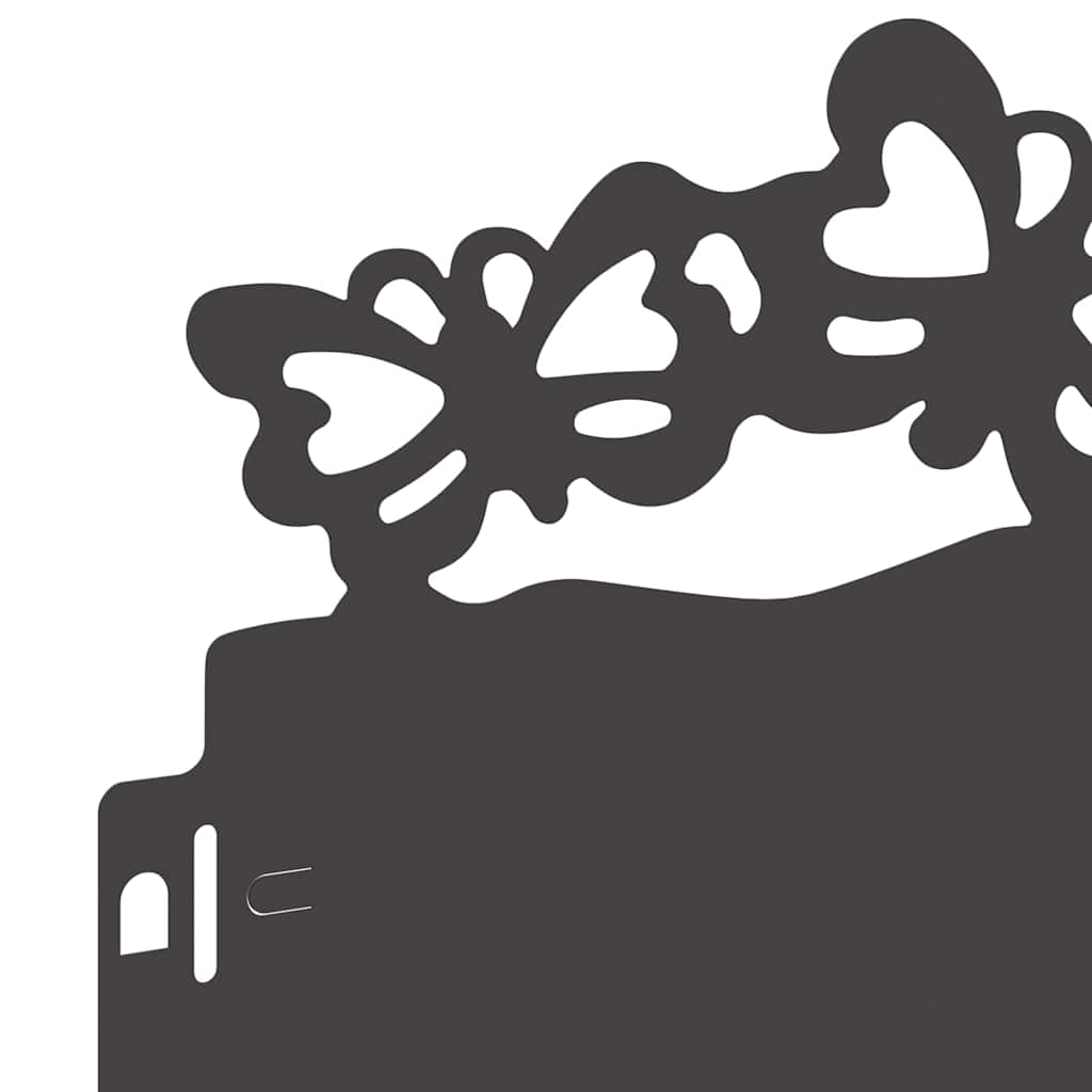 Rasenkanten 20 pcs Schwarz 103 x 0,05 x 22 cm Stahl