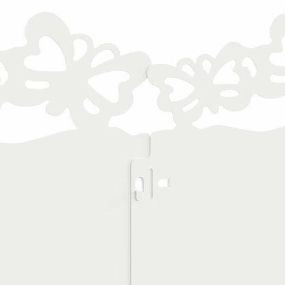 Rasenkanten 10 pcs Weiß 103 x 0,05 x 22 cm Stahl