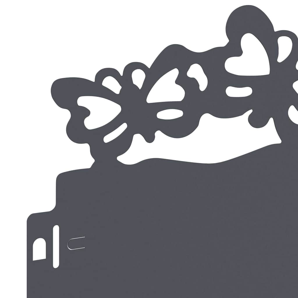 Rasenkanten 20 pcs Anthrazit 103 x 0,05 x 22 cm Stahl