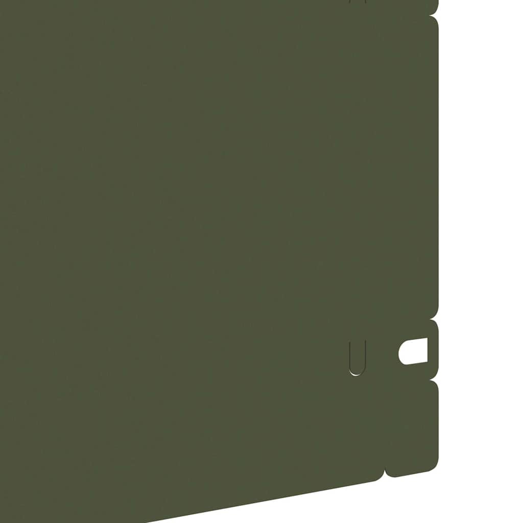 Rasenkanten 20 pcs Olive Grün 103 x 0,05 x 22 cm Stahl