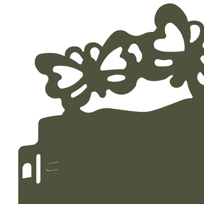 Rasenkanten 20 pcs Olive Grün 103 x 0,05 x 22 cm Stahl