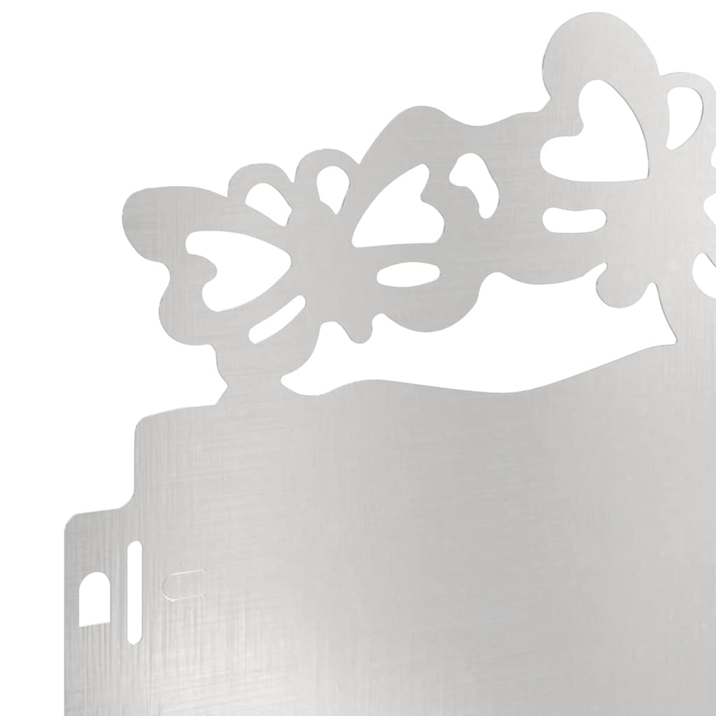 Rasenkanten 20 pcs Silber 103 x 0,05 x 22 cm Edelstahl