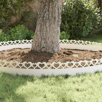 Rasenkanten 10 pcs Weiß 103 x 0,05 x 22 cm Stahl