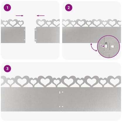 Rasenkanten 20 pcs Silber 103 x 0,05 x 22 cm Edelstahl