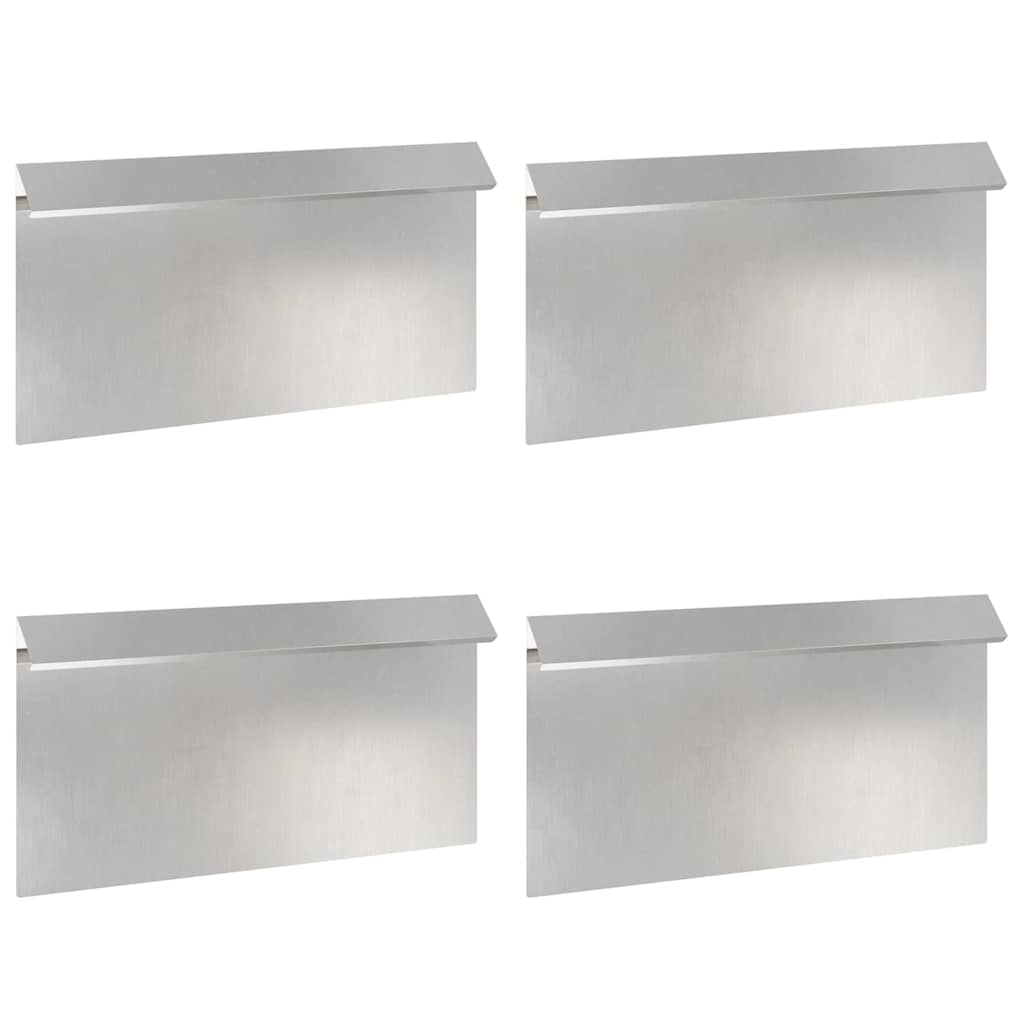 Schneckenzaun 4 pcs Silber 50 x 3,5 x 25 cm Edelstahl