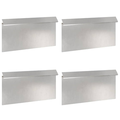 Schneckenzaun 4 pcs Silber 50 x 3,5 x 25 cm Edelstahl