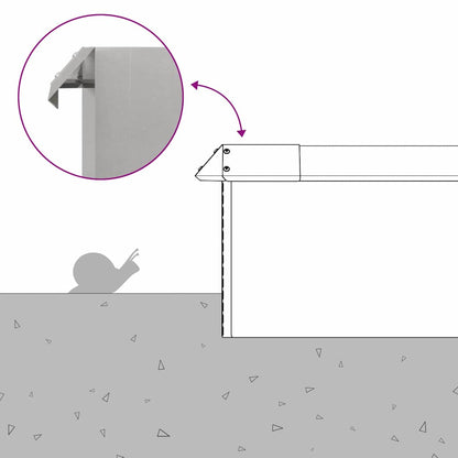Schneckenzaun 4 pcs Silber 50 x 3,5 x 25 cm Edelstahl