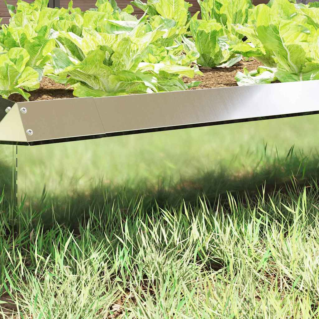 Schneckenzaun Silber 50 x 3,5 x 25 cm Verzinkter Stahl