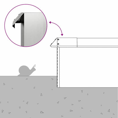 Schneckenzaun Silber 50 x 3,5 x 25 cm Verzinkter Stahl