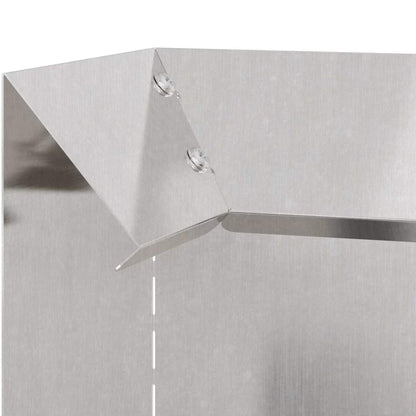 Schneckenzaun Silber 10 x 10 x 25 cm Edelstahl