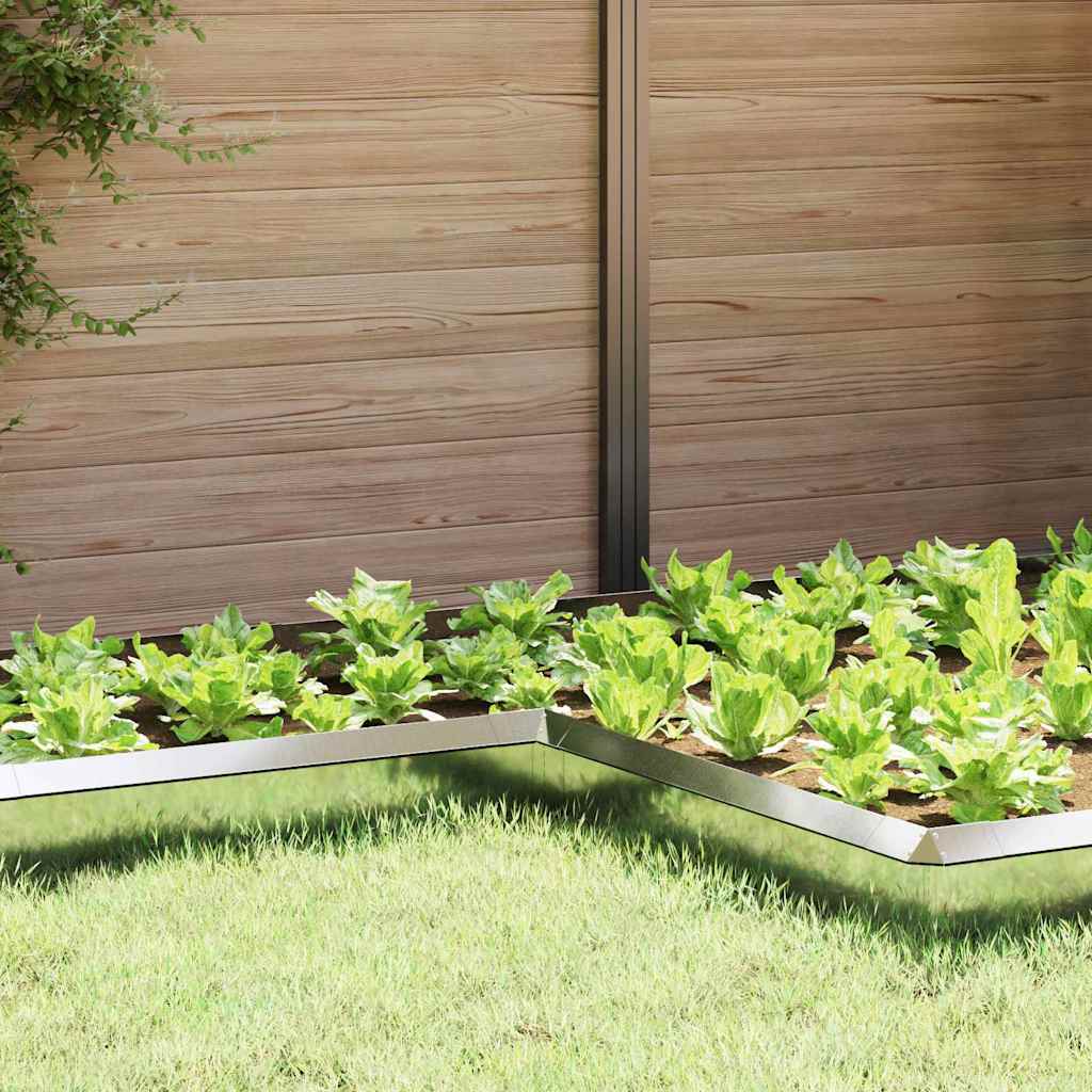 Schneckenzaun Silber 10 x 10 x 25 cm Verzinkter Stahl