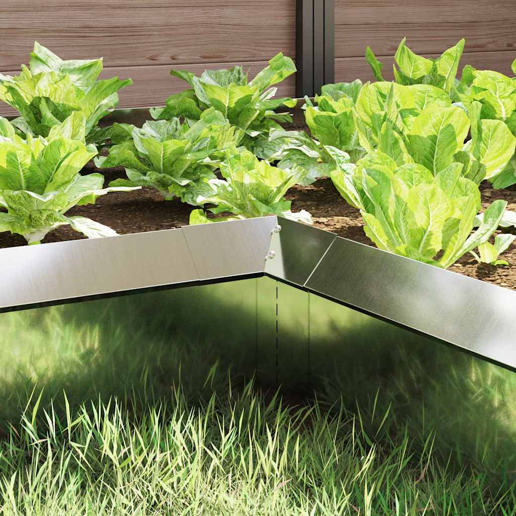 Schneckenzaun 4 pcs Silber 10 x 10 x 25 cm Verzinkter Stahl