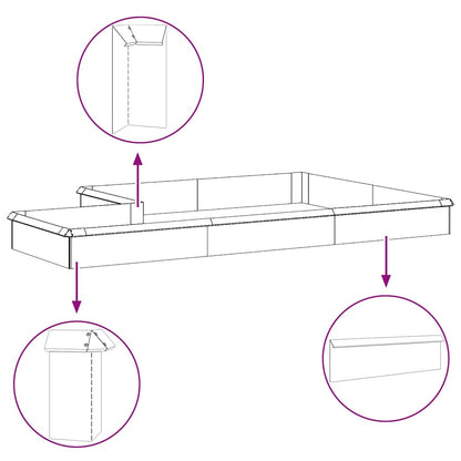 Schneckenzaun 4 pcs Silber 10 x 10 x 25 cm Verzinkter Stahl