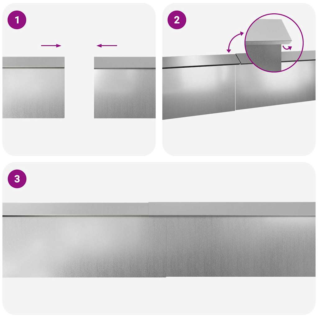 Schneckenzauns 8 pcs Silber Verzinkter Stahl