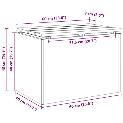Gartenbank Schwarz 60 x 40 x 43 cm