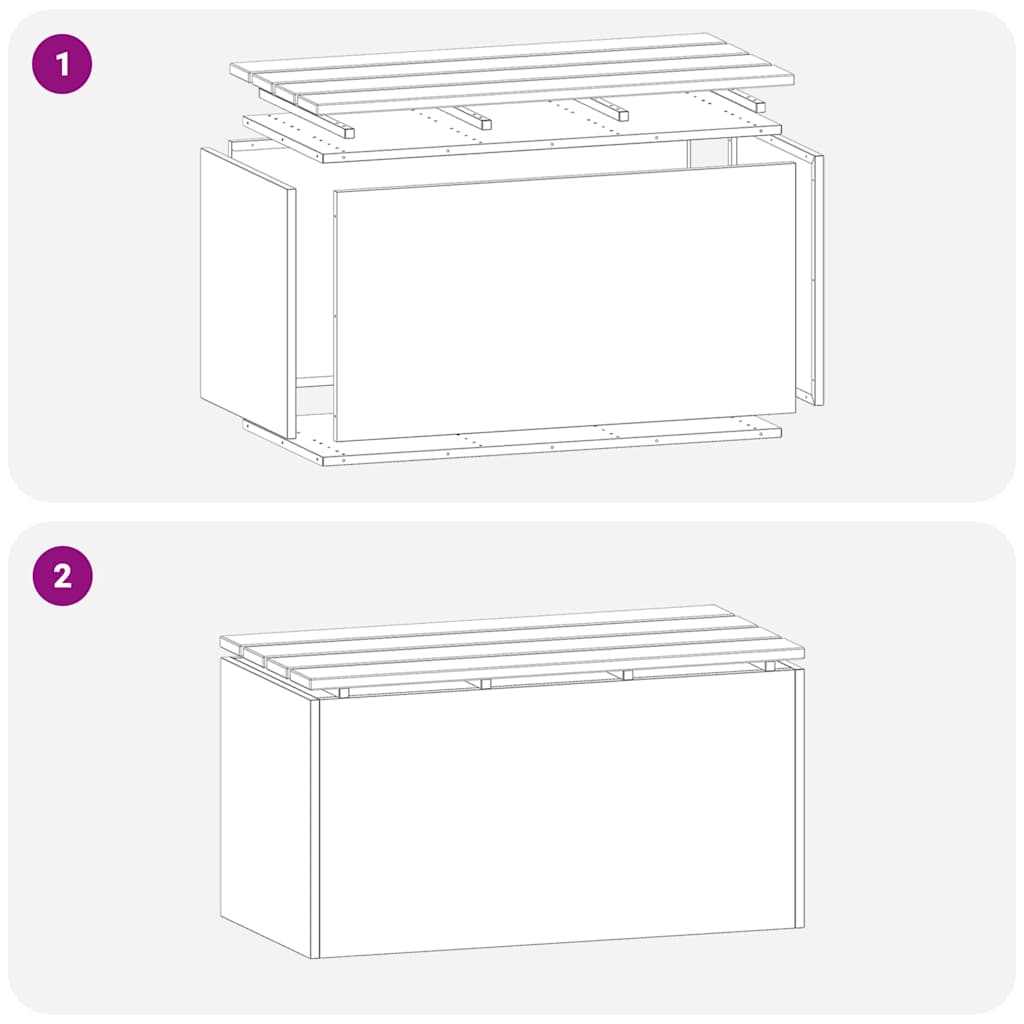 Gartenbank Olive Grün 80 x 40 x 43 cm