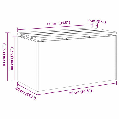 Gartenbank Verzinkter Stahl 80 x 40 x 43 cm
