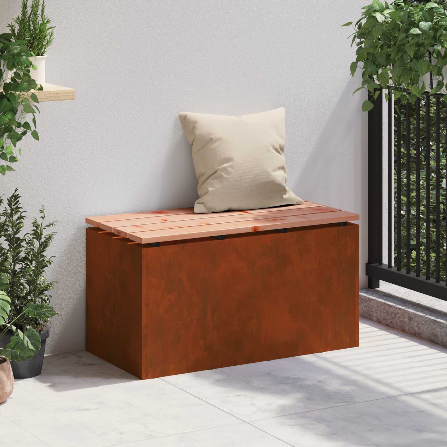 Gartenbank Wetterfeststahl 80 x 40 x 43 cm