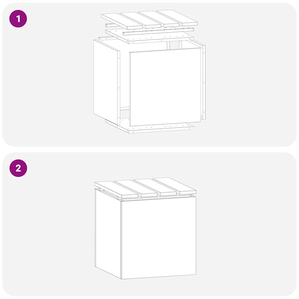 Gartenbank Weiß 40 x 40 x 43 cm