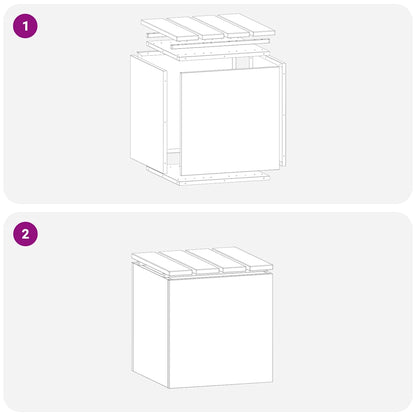 Gartenbank Verzinkter Stahl 40 x 40 x 43 cm