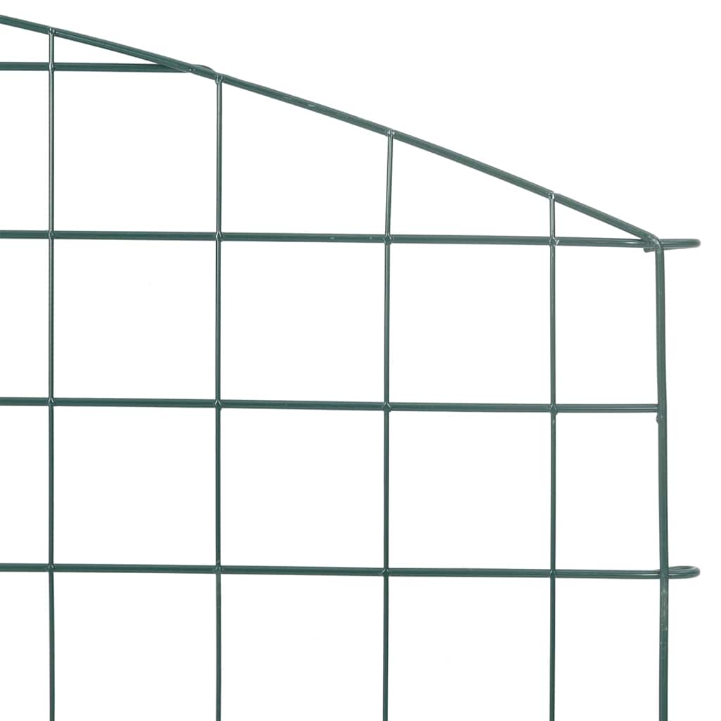 vidaXL Teichzaun Set 5 pcs Grün 100 x 50 cm Stahl