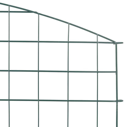 vidaXL Teichzaun Set 5 pcs Grün 100 x 50 cm Stahl