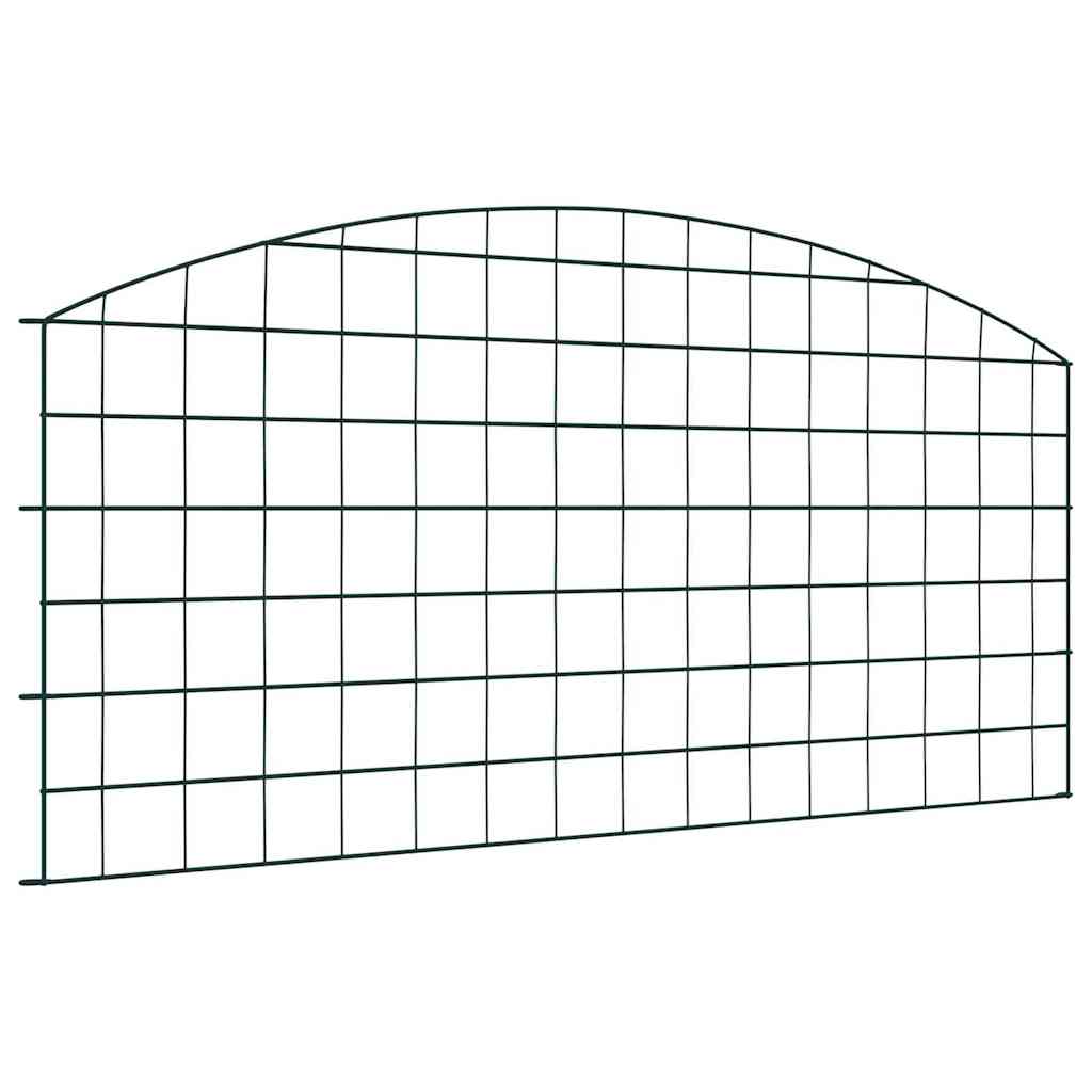 vidaXL Teichzaun Set 5 pcs Grün 100 x 50 cm Stahl