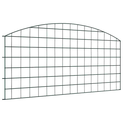 vidaXL Teichzaun Set 5 pcs Grün 100 x 50 cm Stahl
