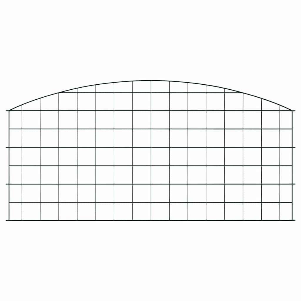 vidaXL Teichzaun Set 5 pcs Grün 100 x 50 cm Stahl
