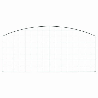 vidaXL Teichzaun Set 5 pcs Grün 100 x 50 cm Stahl