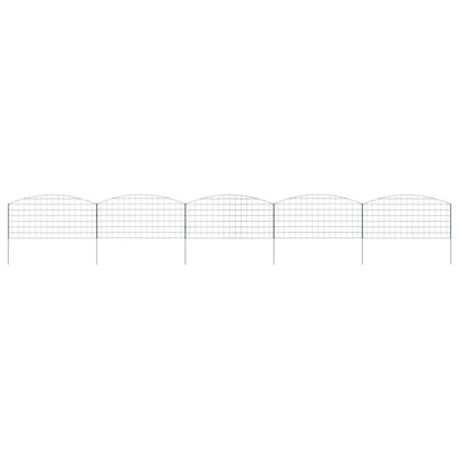 vidaXL Teichzaun Set 5 pcs Grün 100 x 50 cm Stahl