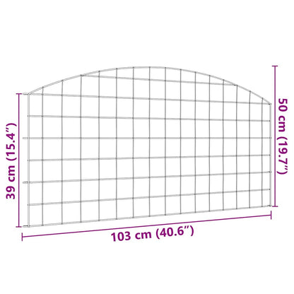vidaXL Teichzaun Set 5 pcs Grün 100 x 50 cm Stahl