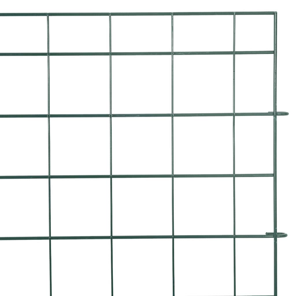 vidaXL Kit de clôture de bassin 5 pcs Vert 100 x 50 cm Acier
