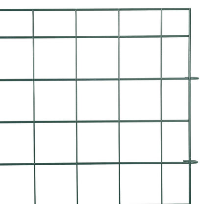 vidaXL Kit de clôture de bassin 5 pcs Vert 100 x 50 cm Acier