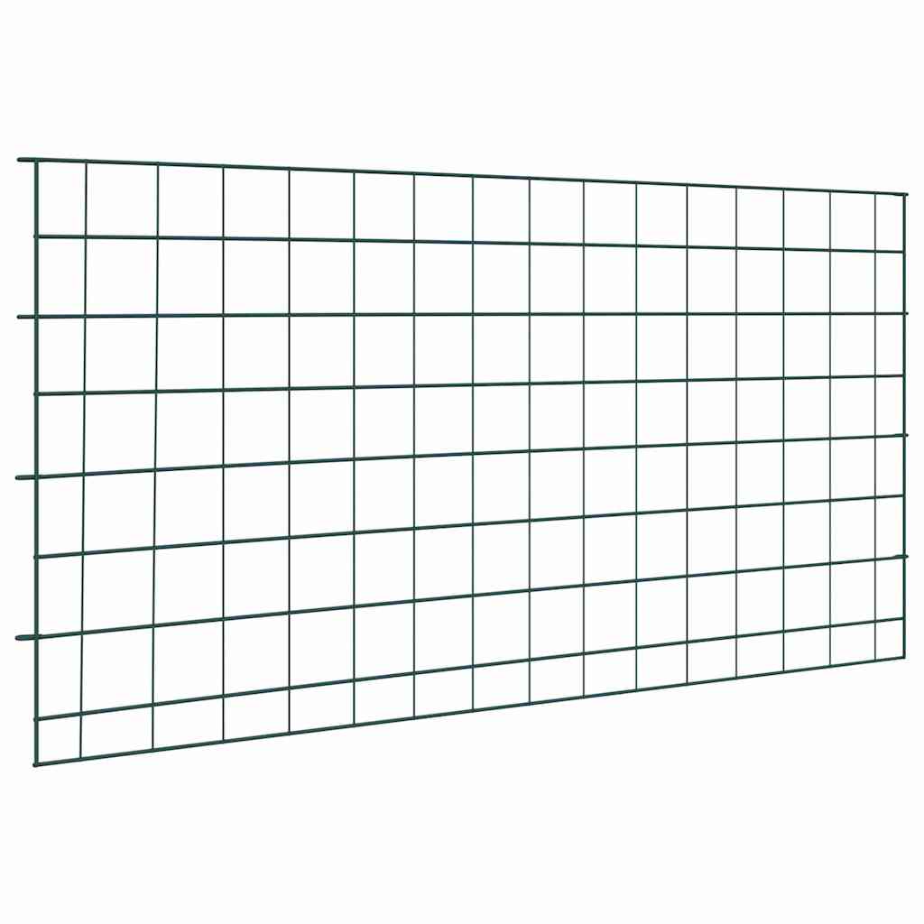 vidaXL Kit de clôture de bassin 5 pcs Vert 100 x 50 cm Acier