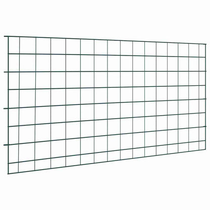 vidaXL Kit de clôture de bassin 5 pcs Vert 100 x 50 cm Acier