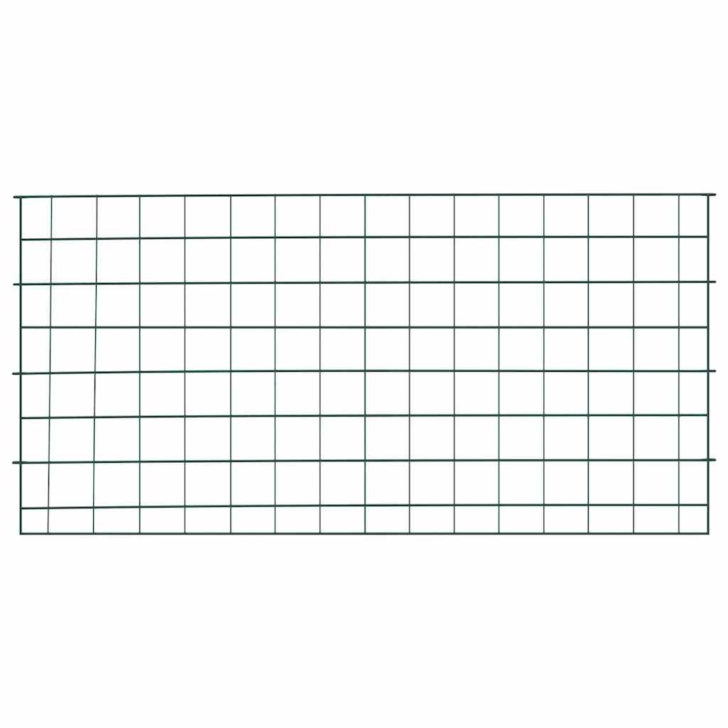 vidaXL Kit de clôture de bassin 5 pcs Vert 100 x 50 cm Acier