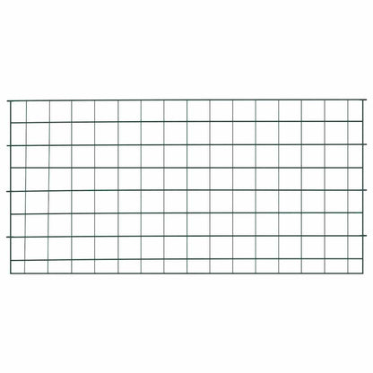 vidaXL Kit de clôture de bassin 5 pcs Vert 100 x 50 cm Acier