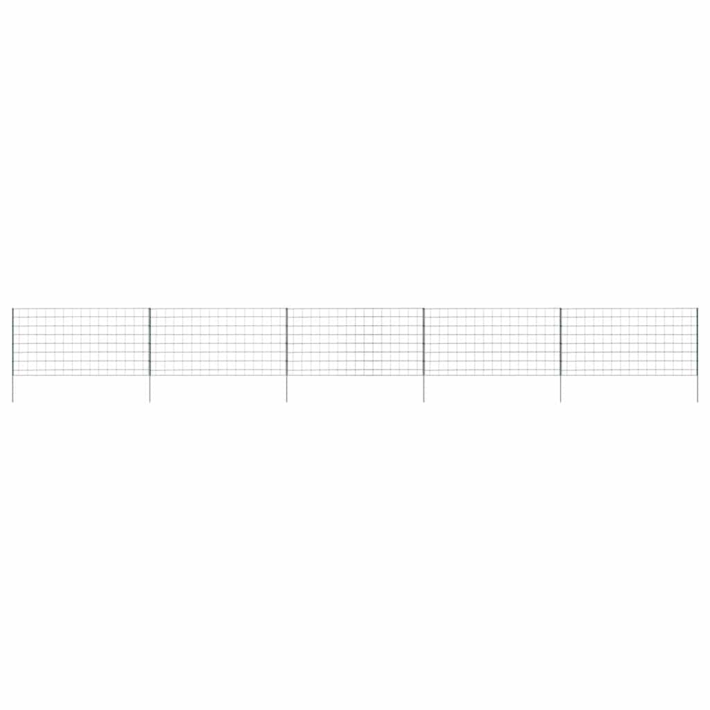vidaXL Kit de clôture de bassin 5 pcs Vert 100 x 50 cm Acier