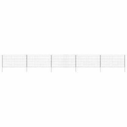 vidaXL Kit de clôture de bassin 5 pcs Vert 100 x 50 cm Acier