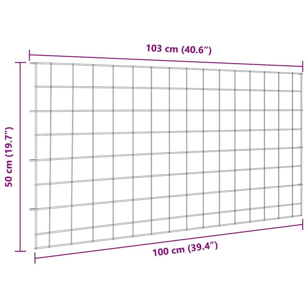vidaXL Kit de clôture de bassin 5 pcs Vert 100 x 50 cm Acier