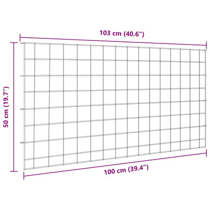 vidaXL Kit de clôture de bassin 5 pcs Vert 100 x 50 cm Acier