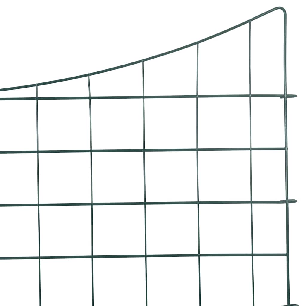 vidaXL Kit de clôture de bassin 5 pcs Vert 100 x 50 cm Acier