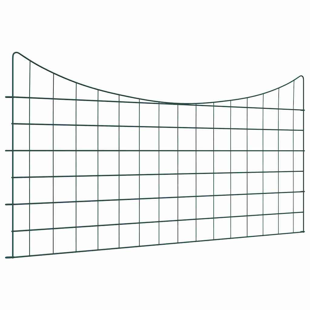 vidaXL Kit de clôture de bassin 5 pcs Vert 100 x 50 cm Acier
