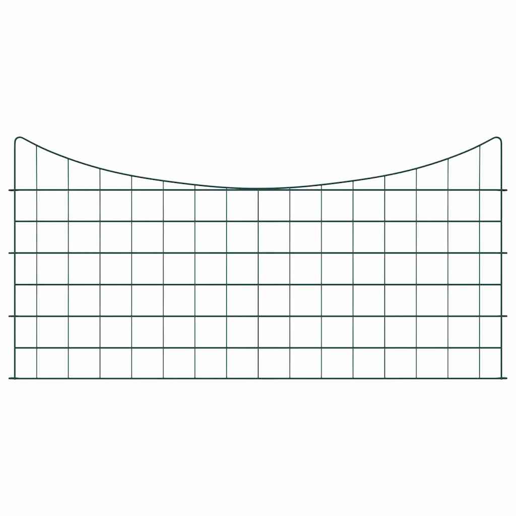 vidaXL Kit de clôture de bassin 5 pcs Vert 100 x 50 cm Acier